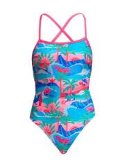 Funkita STP Dudette Kadın Yüzme Mayosu - Çift Çapraz Sırt, Klor Dirençli, Ekolojik Tasarım