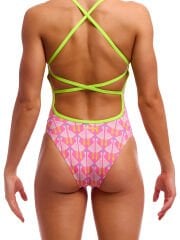 Funkita STP Duck Duck Goose Kadın Yüzme Mayosu - Çift Çapraz Sırt, Klor Dirençli, Ekolojik Tasarım
