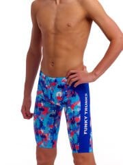 Funky Trunks Training Jammers Messy Messy Messy – Erkek Çocuk Uzun Antrenman Jammer Mayosu