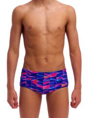 Funky Trunks Sidewinder Trunks Warped Waves – Erkek Çocuk Slim Antrenman Mayosu
