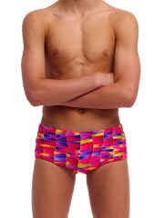 Funky Trunks Sidewinder Trunks Wriggle Walls – Erkek Çocuk Slim Antrenman Mayosu