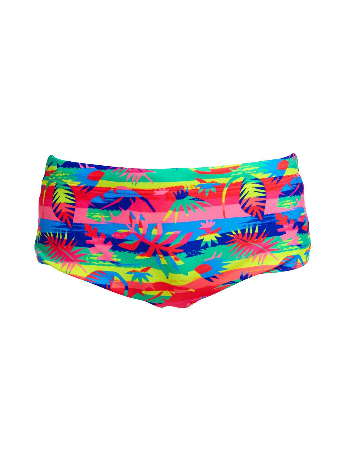 Funky Trunks Sidewinder Trunks Free Foliage – Erkek Çocuk Slim Antrenman Mayosu