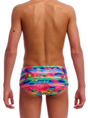 Funky Trunks Sidewinder Trunks Free Foliage – Erkek Çocuk Slim Antrenman Mayosu