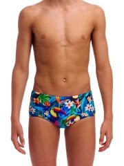 Funky Trunks Sidewinder Trunks Birdie Wordie – Erkek Çocuk Slim Kesim Yüzme Mayosu
