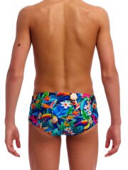 Funky Trunks Sidewinder Trunks Birdie Wordie – Erkek Çocuk Slim Kesim Yüzme Mayosu