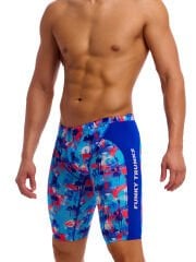 Funky Trunks Training Jammers Messy Messy Messy – Erkek Diz Boyu Antrenman Mayosu