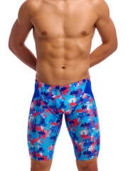 Funky Trunks Training Jammers Messy Messy Messy – Erkek Diz Boyu Antrenman Mayosu