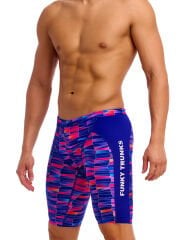 Funky Trunks Training Jammers Warped Waves– Erkek Diz Boyu Antrenman Mayosu
