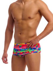 Funky Trunks Sidewinder Trunks Free Foliage - Klor Dirençli, Ekolojik Tasarım Erkek Antrenman Mayosu
