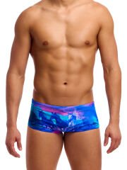Funky Trunks Sidewinder Trunks Ride Time - Klor Dirençli, Ekolojik Tasarım Erkek Antrenman Mayosu