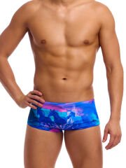 Funky Trunks Sidewinder Trunks Ride Time - Klor Dirençli, Ekolojik Tasarım Erkek Antrenman Mayosu
