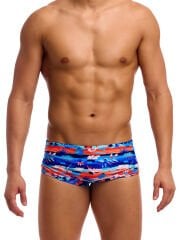 Funky Trunks Sidewinder Trunks Forever Fossil - Klor Dirençli, Ekolojik Tasarım Erkek Antrenman Mayosu