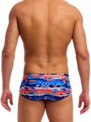 Funky Trunks Sidewinder Trunks Forever Fossil - Klor Dirençli, Ekolojik Tasarım Erkek Antrenman Mayosu