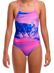 Funkita TMT Ride Time Kız Çocuk Antrenman Mayosu – Ayarlanabilir Bağlamalı Askı Tasarımı & C-Infinity Klor Dayanımlı