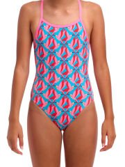 Funkita SS Hummy Bunny Kız Çocuk Antrenman Mayosu – İnce Askılı Yüzücü Mayosu | Renkli ve Konforlu Tasarım