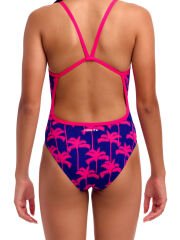 Funkita SS Pinky Palms Kız Çocuk Antrenman Mayosu – İnce Askılı Yüzücü Mayosu | Renkli ve Konforlu Tasarım