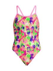 Funkita SS Splat Spot Kız Çocuk Antrenman Mayosu – İnce Askılı Yüzücü Mayosu | Renkli ve Konforlu Tasarım