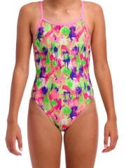 Funkita SS Splat Spot Kız Çocuk Antrenman Mayosu – İnce Askılı Yüzücü Mayosu | Renkli ve Konforlu Tasarım