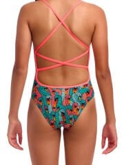 Funkita STP Swan See Swan Kız Çocuk Antrenman Mayosu – Çift Çapraz Sırt, Klor Dirençli, Ekolojik Tasarım