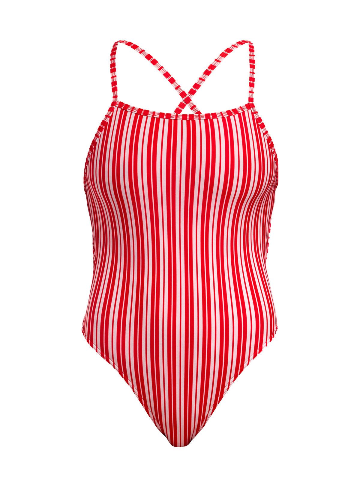 Funkita TMT Candy Man Kadın Antrenman Mayosu – Ayarlanabilir Bağlamalı Askı Tasarımı & C-Infinity Klor Dayanımlı