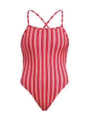 Funkita TMT Candy Man Kadın Antrenman Mayosu – Ayarlanabilir Bağlamalı Askı Tasarımı & C-Infinity Klor Dayanımlı