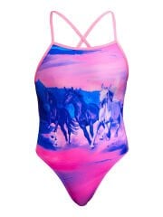 Funkita TMT Ride Time Kadın Antrenman Mayosu – Ayarlanabilir Bağlamalı Askı Tasarımı & C-Infinity Klor Dayanımlı