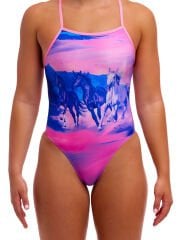 Funkita TMT Ride Time Kadın Antrenman Mayosu – Ayarlanabilir Bağlamalı Askı Tasarımı & C-Infinity Klor Dayanımlı