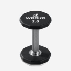 XWORKS Premium Dumbbell – 10 Köşeli TPU Kaplamalı Dambıl (Tek) (XW3200000) 2.5KG