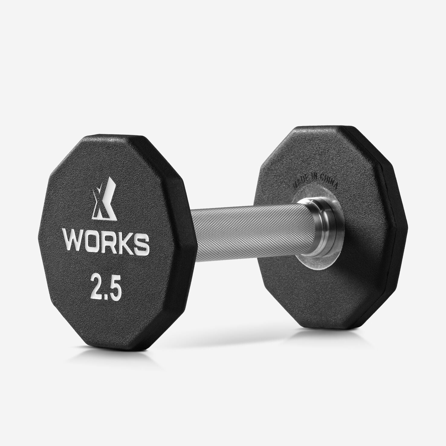 XWORKS Premium Dumbbell – 10 Köşeli TPU Kaplamalı Dambıl (Tek) (XW3200000) 2.5KG